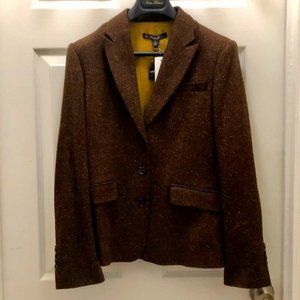 NWT Brooks Brothers Stretch Wool-Silk Tweed Jacket